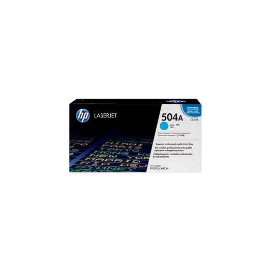 HP 504A Cyan Original LaserJet Toner Cartridge Page Yield 7000 CE251A