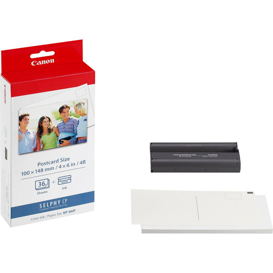 Canon KP-36IP Colour Ink + Paper Set Postcard Size - 36 Prints