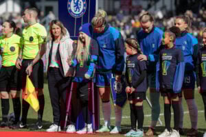 Chelsea Women Confirmed Lineup - image from pre-match parade